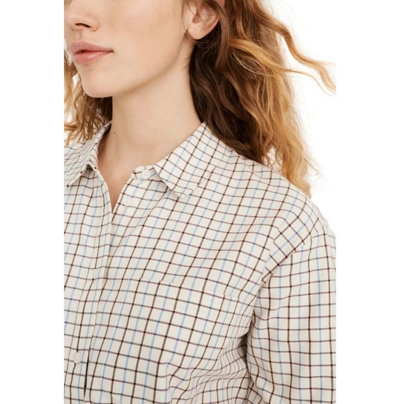 Madewell NWT Oversized Ex-Boyfriend Flannel Button-Down – Size M - Picture 4 of 10